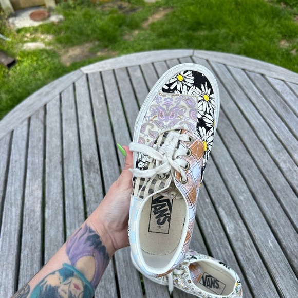Vans MEADOW PATCHWORK ERA SHOES Size woman’s 5.0‎ floral checkers spring summer - Picture 6 of 12